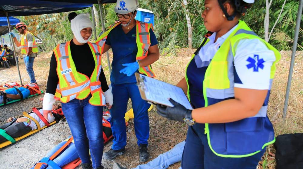 El simulacro fue realizado como fase final del Curso de Formación de Brigadas de Emergencias.