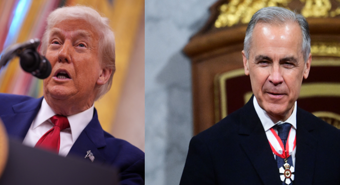 Donald Trump (izq.), presidente de Estados Unidos, y Mark Carney (der.), primer ministro de Canadá. Donald Trump (izq.), presidente de Estados Unidos, y Mark Carney (der.), primer ministro de Canadá.