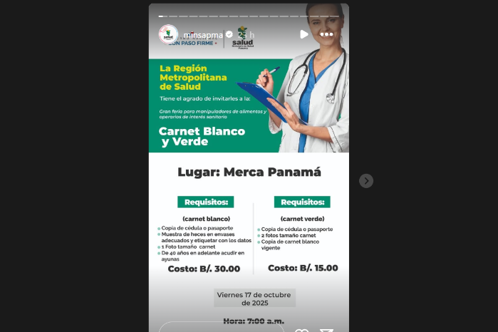 Detalles de la feria de carnet blanco y verde en Merca Panamá. Detalles de la feria de carnet blanco y verde en Merca Panamá.