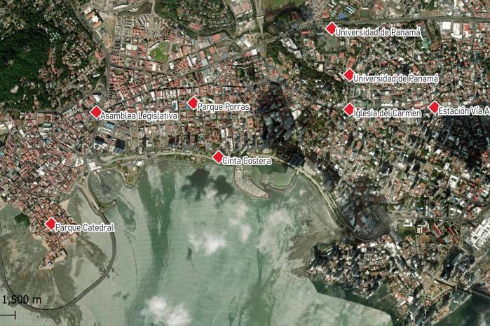Este mapa muestra los puntos donde de forma más frecuente se registran protestas y conflictos entre manifestantes y fuerzas del orden público. Este mapa muestra los puntos donde de forma más frecuente se registran protestas y conflictos entre manifestantes y fuerzas del orden público.