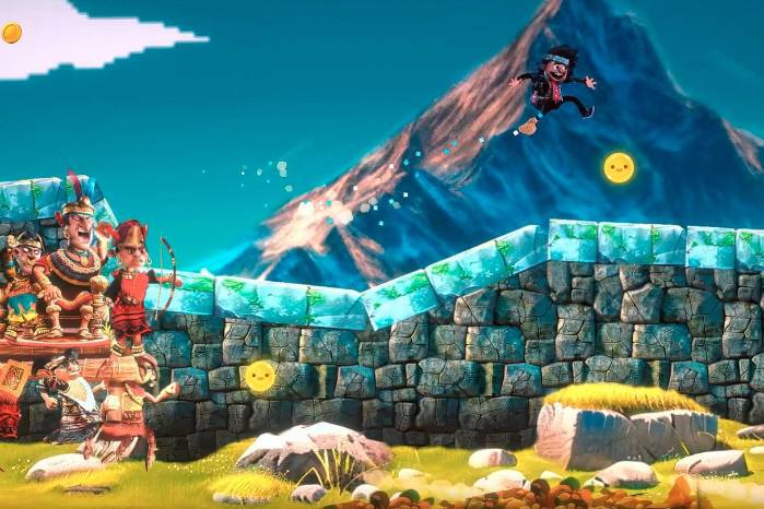 Captura de pantalla cedida por Killa Zinga Games que muestra uno de los niveles del videojuego Capac Heroes. Captura de pantalla cedida por Killa Zinga Games que muestra uno de los niveles del videojuego Capac Heroes.