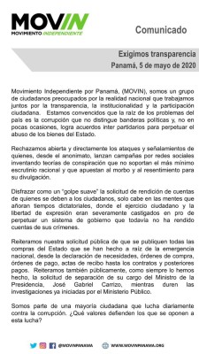 Comunicado de Movin Comunicado de Movin