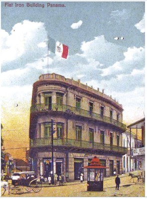 Casa de Carlos W. Müller, construida en concreto armado y nombrada como 'Flat Iron', debido a su similitud formal al triangular edificio de la ciudad de Nueva York diseñado en 1902 por Daniel Burnham y Frederick Dinkelberg. En la versión incendiada de madera funcionó el hotel La Concordia. Casa de Carlos W. Müller, construida en concreto armado y nombrada como 'Flat Iron', debido a su similitud formal al triangular edificio de la ciudad de Nueva York diseñado en 1902 por Daniel Burnham y Frederick Dinkelberg. En la versión incendiada de madera funcionó el hotel La Concordia.