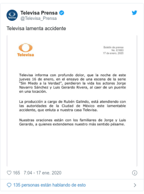 Comunicado de Televisa. Comunicado de Televisa.