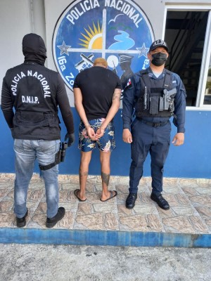 Fernando De Jesús Jaén Alvarado alias Gordo durante su detención. Fernando De Jesús Jaén Alvarado alias Gordo durante su detención.
