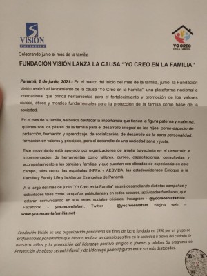 Comunicado de la Fundación Visión Comunicado de la Fundación Visión