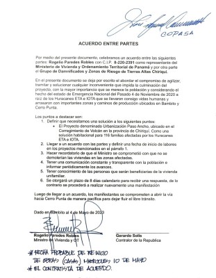 Acuerdo entre el Gobierno Nacional y manifestantes de Bambito Acuerdo entre el Gobierno Nacional y manifestantes de Bambito