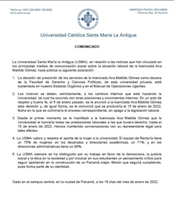 Comunicado Usma Comunicado Usma