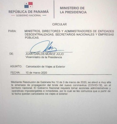 Circular del Ministerio de Presidencia Circular del Ministerio de Presidencia