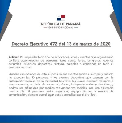 Decreto Ejecutivo 472 de 2020 Decreto Ejecutivo 472 de 2020