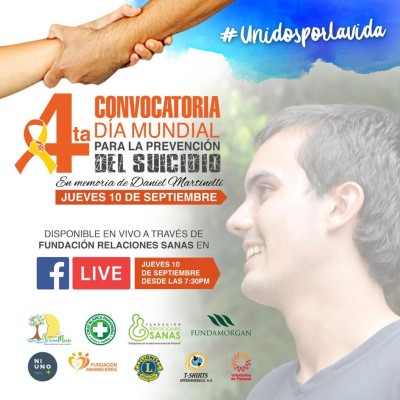 Convocatoria para la prevención del suicidio este 10 de septiembre. Convocatoria para la prevención del suicidio este 10 de septiembre.
