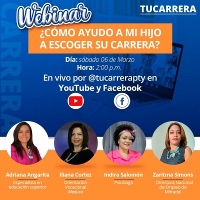 El webinar se desarrollará el próximo sábado, 6 de marzo a las 2:00 p.m. a través de redes sociales. El webinar se desarrollará el próximo sábado, 6 de marzo a las 2:00 p.m. a través de redes sociales.