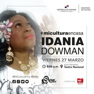 La Dama del Jazz panameña, Idania Downman, formó parte de la iniciativa #MiCulturaEnCasa. La Dama del Jazz panameña, Idania Downman, formó parte de la iniciativa #MiCulturaEnCasa.