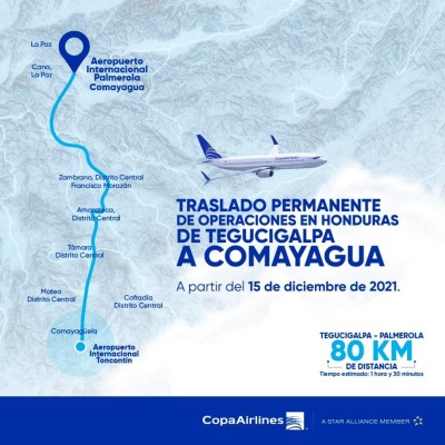 Copa traslada operaciones a Palmerola, por cuestiones de seguridad. Copa traslada operaciones a Palmerola, por cuestiones de seguridad.