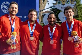 Jean Paul Ducruet, Raúl Carbonell, Lucca González y Omar Tejeira, medalla de bronce en Golf - Equipo Masculino en los XII Juegos Centroamericanos Guatemala 2025. Jean Paul Ducruet, Raúl Carbonell, Lucca González y Omar Tejeira, medalla de bronce en Golf - Equipo Masculino en los XII Juegos Centroamericanos Guatemala 2025.