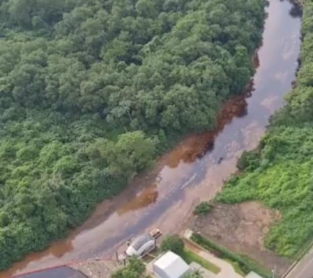 Marea Verde detectó el derrame este martes a las 6:00 a.m. Marea Verde detectó el derrame este martes a las 6:00 a.m.