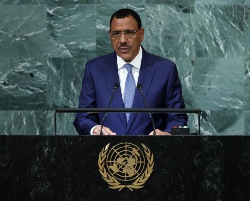 El presidente depuesto de Níger, Mohamed Bazoum durante un discurso pronunciado en la Asamblea general de La ONU. El presidente depuesto de Níger, Mohamed Bazoum durante un discurso pronunciado en la Asamblea general de La ONU.