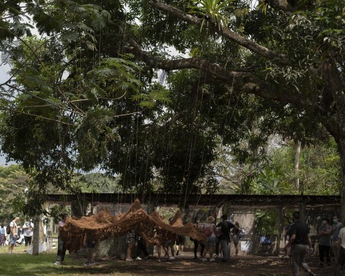 La intervención artística se llevó a cabo el 11 de abril en Gamboa. La intervención artística se llevó a cabo el 11 de abril en Gamboa.