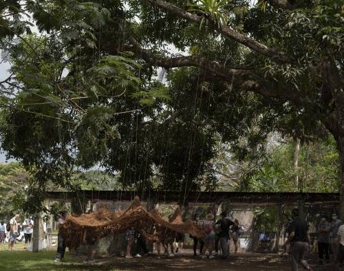 La intervención artística se llevó a cabo el 11 de abril en Gamboa. La intervención artística se llevó a cabo el 11 de abril en Gamboa.