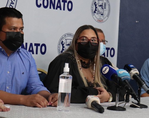 Luisa Fuentes, de la Mesa Nacional de Salario Mínimo por el Conato. Luisa Fuentes, de la Mesa Nacional de Salario Mínimo por el Conato.
