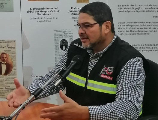 Saúl Méndez, secretario general del Suntrac Saúl Méndez, secretario general del Suntrac
