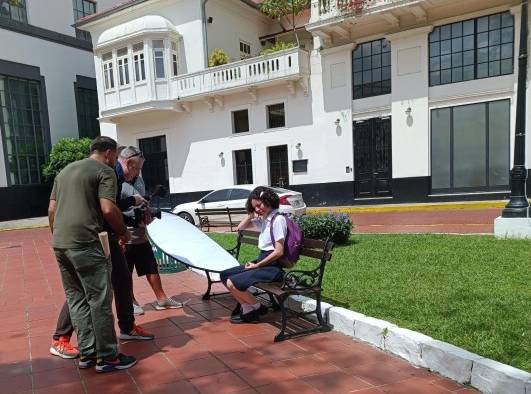 Durante la grabación del video. Durante la grabación del video.