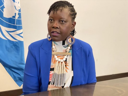 Muluka-Anne Miti-Drummond, Experta Independiente de la ONU, habla durante una entrevista con EFE, en Ciudad de Panamá (Panamá). Muluka-Anne Miti-Drummond, Experta Independiente de la ONU, habla durante una entrevista con EFE, en Ciudad de Panamá (Panamá).