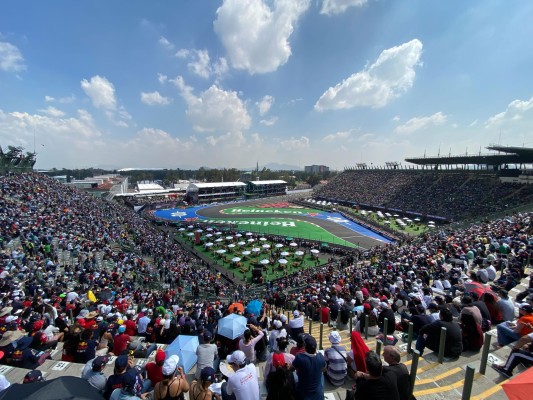 Vista del Autódromo Hermanos Rodríguez en México. Vista del Autódromo Hermanos Rodríguez en México.