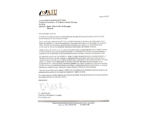 Una nota del Dr. José Mercado, dignatario de la AIU, de 2021 Una nota del Dr. José Mercado, dignatario de la AIU, de 2021