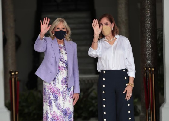 La primera dama de EE.UU. llega a Panamá La primera dama de EE.UU. llega a Panamá