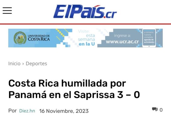 El País de Costa Rica se sumó a las críticas de medios en el país vecino. El País de Costa Rica se sumó a las críticas de medios en el país vecino.