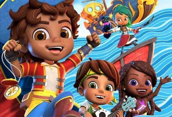 Imagen promocional cedida este lunes por Nickelodeon en la que se registró una carátula de la serie Santiago of the Seas Imagen promocional cedida este lunes por Nickelodeon en la que se registró una carátula de la serie Santiago of the Seas