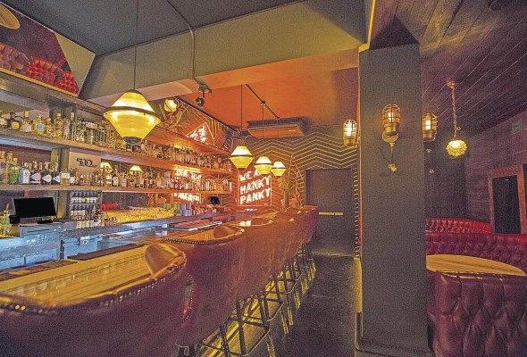 Hanky Panky, speakeasy bar. Hanky Panky, speakeasy bar.