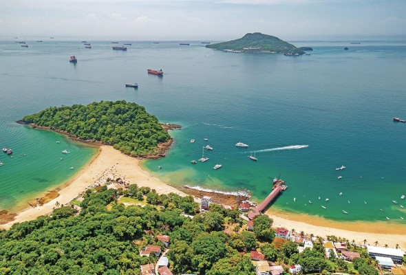 Vista aérea de la isla de Taboga. Vista aérea de la isla de Taboga.