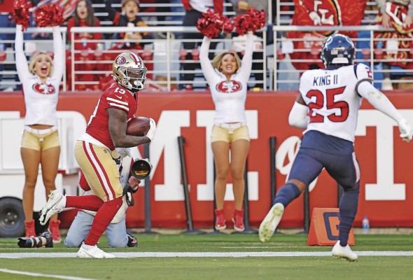 El jugador Deebo Samuel (izquierda) durante la temporada regular de la NFL. El jugador Deebo Samuel (izquierda) durante la temporada regular de la NFL.