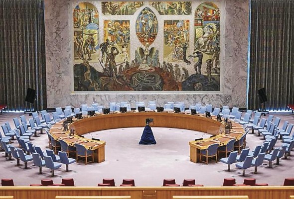 Vista de la sala del Consejo de Seguridad de las Naciones Unidas, en la sede de la ONU en Nueva York Vista de la sala del Consejo de Seguridad de las Naciones Unidas, en la sede de la ONU en Nueva York