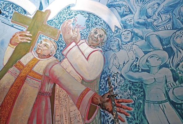 El proyecto pictórico sobre la cúpula de la sacristía ha sido escuela para estudiantes de la Escuela de Bellas Artes y de otros artistas emergentes que promueve la Fundación Aristides Ureña. El proyecto pictórico sobre la cúpula de la sacristía ha sido escuela para estudiantes de la Escuela de Bellas Artes y de otros artistas emergentes que promueve la Fundación Aristides Ureña.