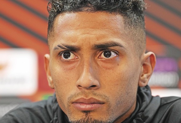 El jugador del FC Barcelona, Raphinha, durante la conferencia de prensa. El jugador del FC Barcelona, Raphinha, durante la conferencia de prensa.