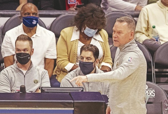 El técnico de Denver Nuggets, Michael Malone. El técnico de Denver Nuggets, Michael Malone.
