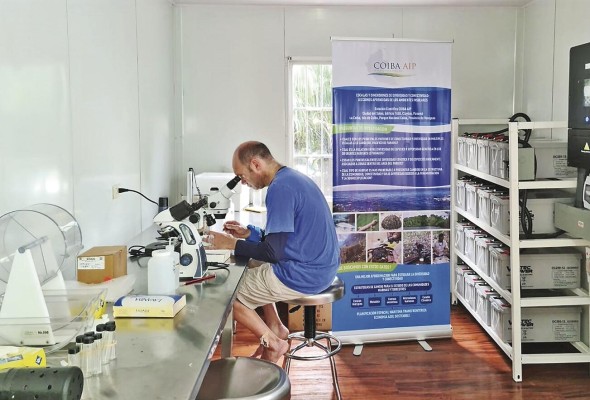 Los científicos pueden procesar y preservar muestras en el laboratorio de la isla. Los científicos pueden procesar y preservar muestras en el laboratorio de la isla.