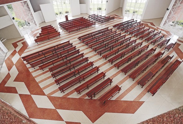 El templo tiene forma de estrella con nueve puntas El templo tiene forma de estrella con nueve puntas
