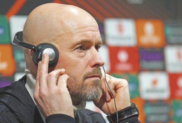 El entrenador del Manchester United, Erik ten Hag previo al partido de hoy. El entrenador del Manchester United, Erik ten Hag previo al partido de hoy.