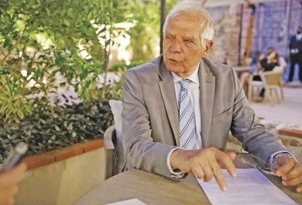 Josep Borrell, alto representante de la Unión Europea, durante la entrevista que concedió a este diario en su visita a Panamá (1-3 mayo). Josep Borrell, alto representante de la Unión Europea, durante la entrevista que concedió a este diario en su visita a Panamá (1-3 mayo).
