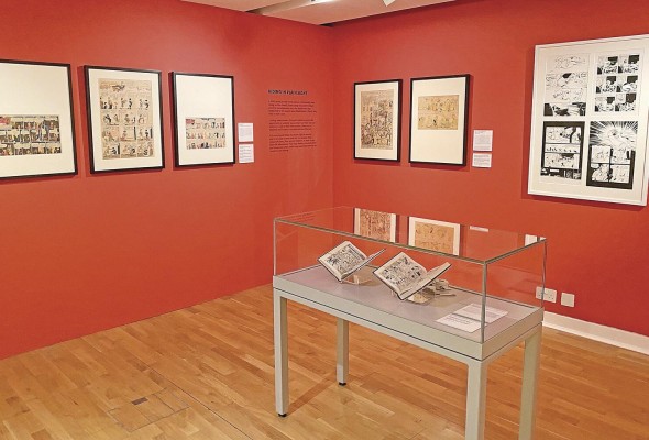 Vista de la muestra 'Superhéroes, huérfanos y orígenes: 125 años en cómics', presentada en el museo Foundling de Londres. Vista de la muestra 'Superhéroes, huérfanos y orígenes: 125 años en cómics', presentada en el museo Foundling de Londres.