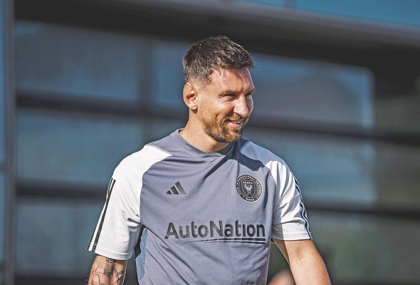 Lionel Messi en su primer entrenamiento con el Inter Miami. Lionel Messi en su primer entrenamiento con el Inter Miami.
