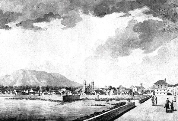 Grabado de la ciudad de Panamá en la segunda mitad del siglo XVIII. Grabado de la ciudad de Panamá en la segunda mitad del siglo XVIII.