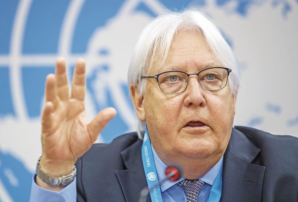 El jefe humanitario de la ONU, Martin Griffiths El jefe humanitario de la ONU, Martin Griffiths