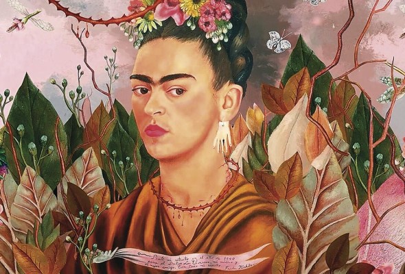 Retrato de la artista mexicana Frida Khalo, presentado en Madrid, España, durante la muestra visual y sonora 'Vida y Obra de Frida Khalo'. Retrato de la artista mexicana Frida Khalo, presentado en Madrid, España, durante la muestra visual y sonora 'Vida y Obra de Frida Khalo'.