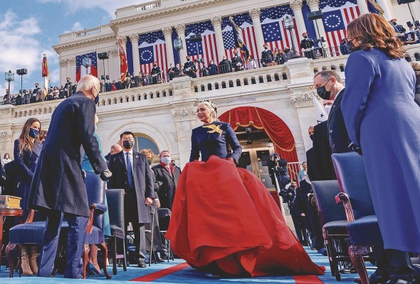 La cantante estadounidense Lady Gaga, a su llegada al Capitolio. La cantante estadounidense Lady Gaga, a su llegada al Capitolio.
