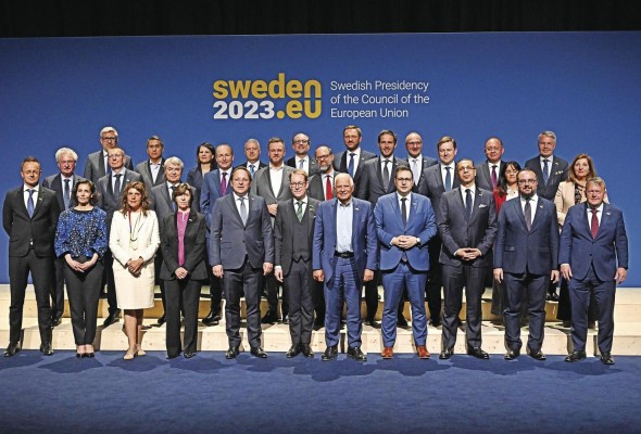 Foto de la reunión de los ministros de Exteriores de la UE, ayer, en Estocolmo. Foto de la reunión de los ministros de Exteriores de la UE, ayer, en Estocolmo.